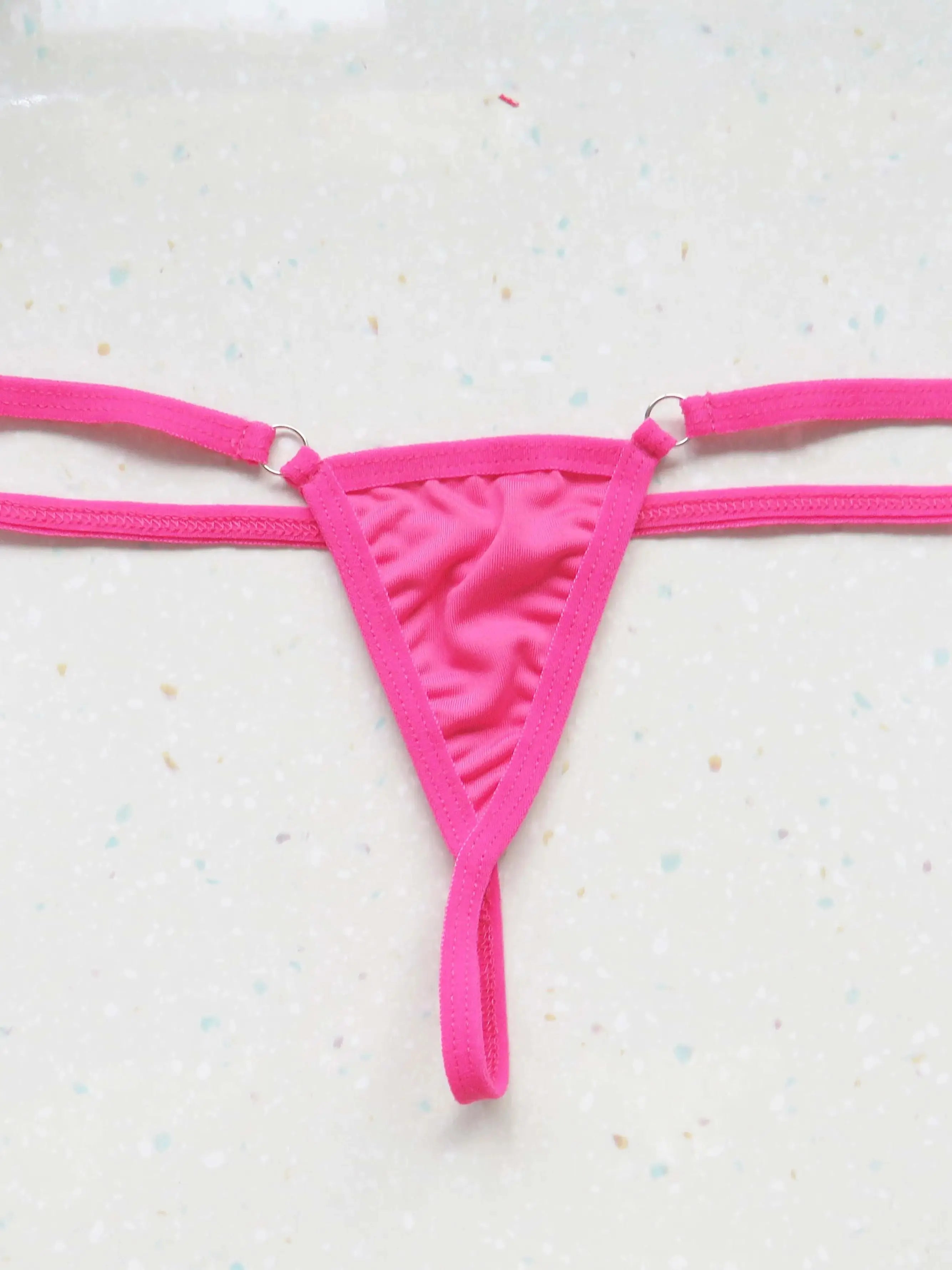 Men's erotic underwear colourful bikini thong mini ring see-through T-pant multi-colour swim underwear high-elastic pouch underw