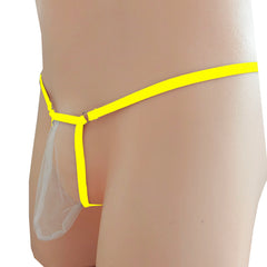 Men's lingerie pouch thong cross-border men's lingerie mesh see-through T-back pants