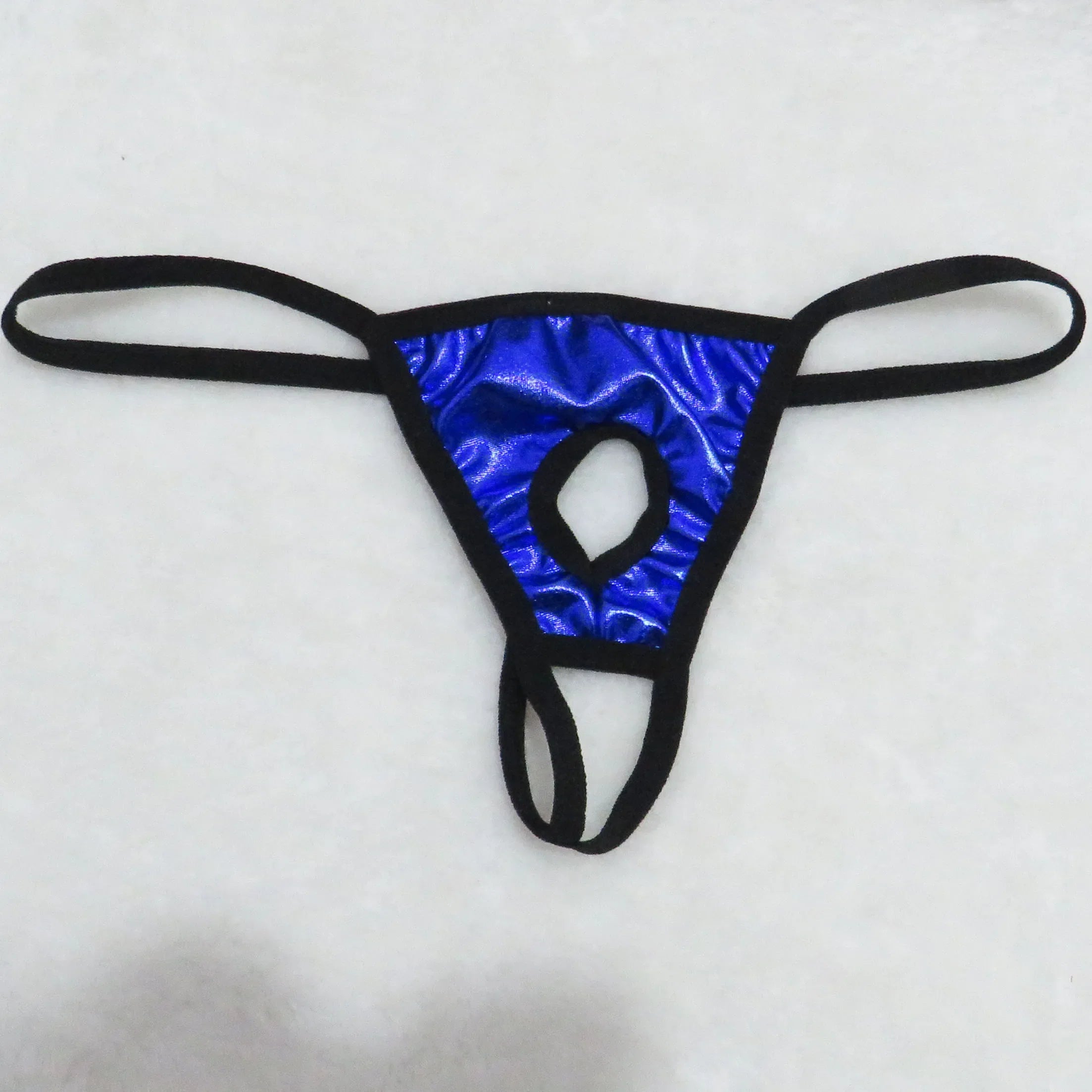 Men's thong low-rise thong Ultra-thin underwear Patent leather T-back underwear Men's thong underpants