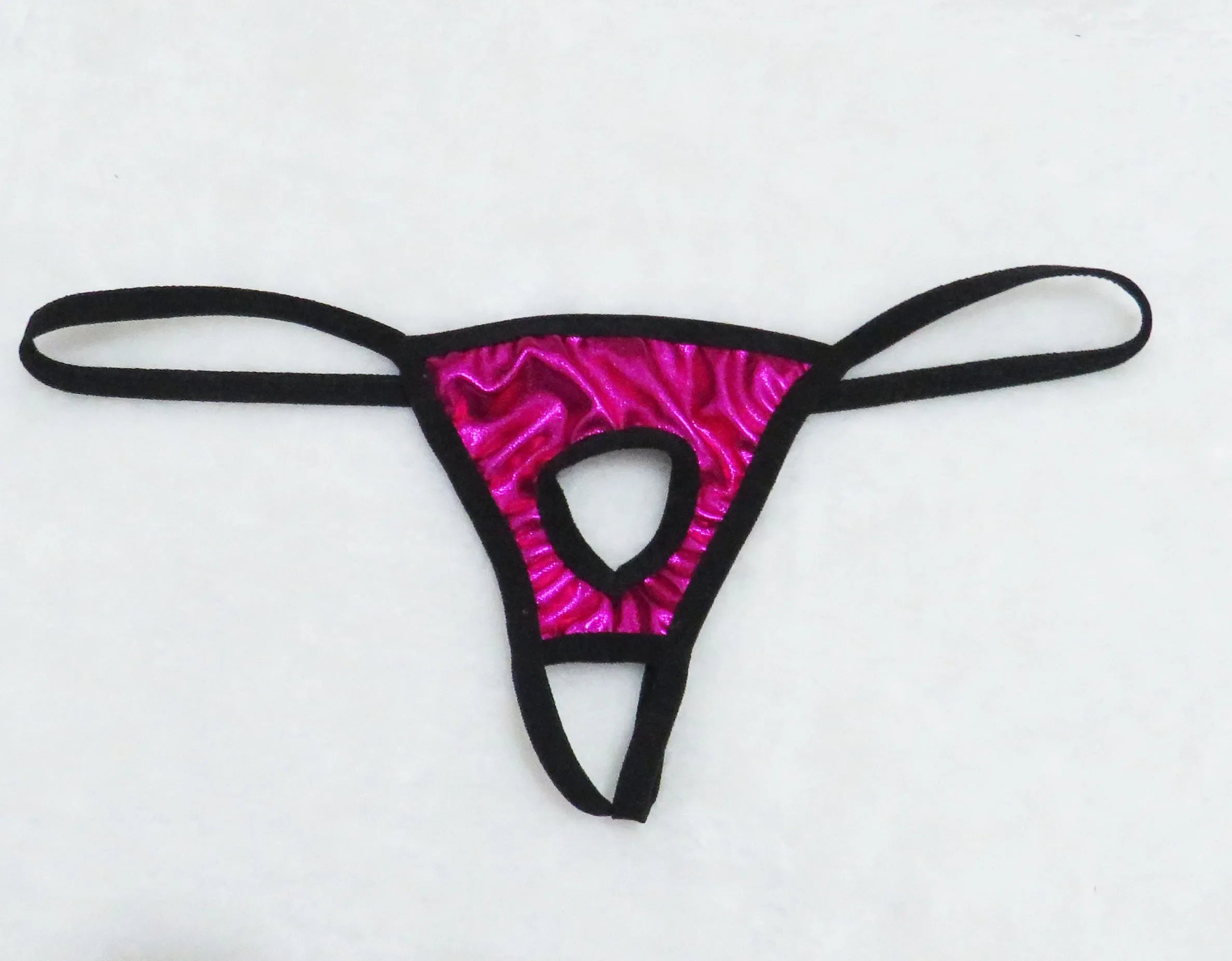 Men's thong low-rise thong Ultra-thin underwear Patent leather T-back underwear Men's thong underpants