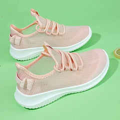 Mesh Breathe Casual Fashion Lace Up Light Sneakers Platform Sport Running Vulcanized Shoes