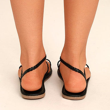 Minimalist Gold Chain Round Toes Sandals