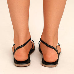 Minimalist Gold Chain Round Toes Sandals