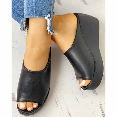 Modern Open Toe  Wedges Slip On