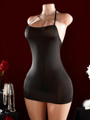 New Lingerie Black Sassy Dress Nightdress Perspective Underwear Erotic Costumes Babydoll