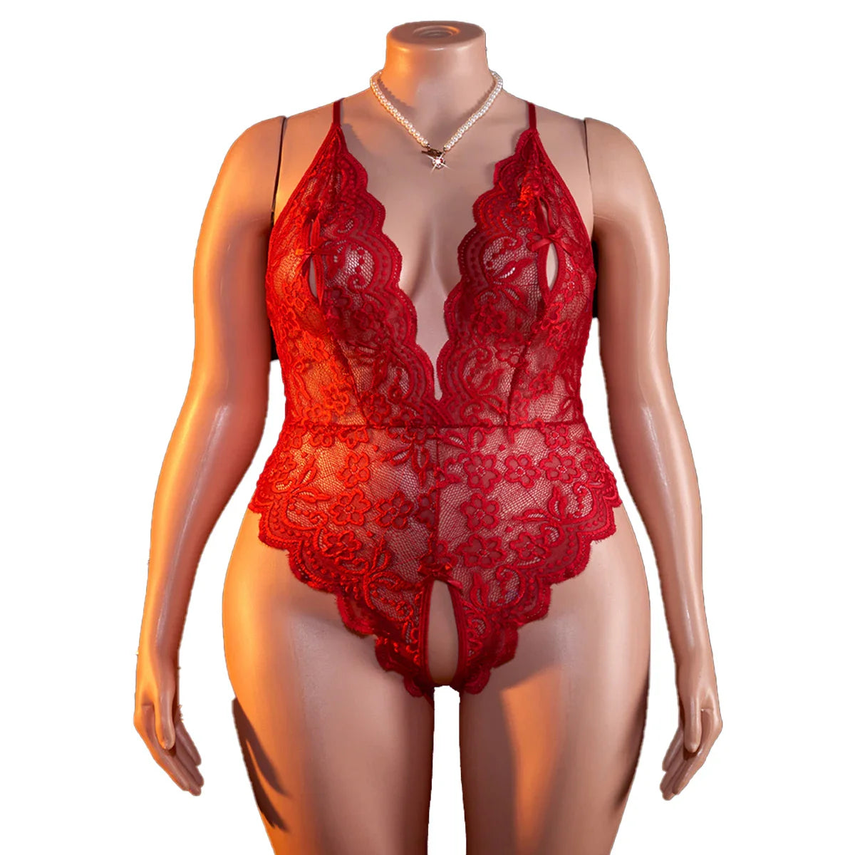 New Plus Size Green Deep V Open Bra Lingerie Backless Crotchless Bodysuit Porno Underwear Erotic Lace Sheer Teddy Babydoll