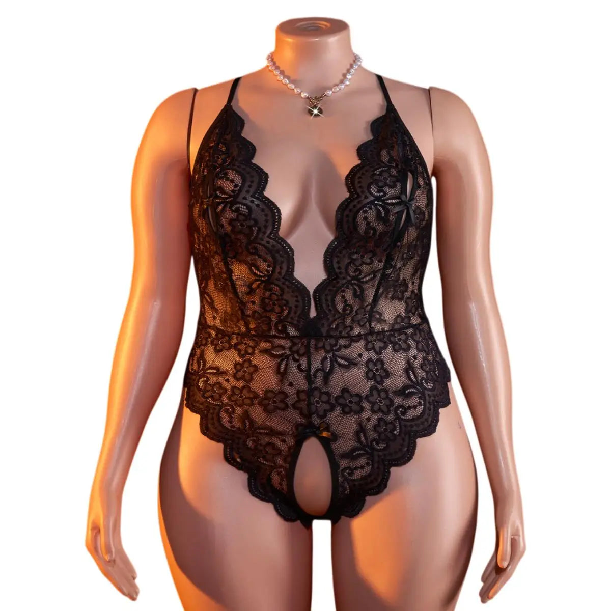 New Plus Size Green Deep V Open Bra Lingerie Backless Crotchless Bodysuit Porno Underwear Erotic Lace Sheer Teddy Babydoll