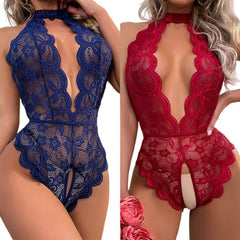 New Woman Erotic Lingerie Costumes Lace Open Crotch