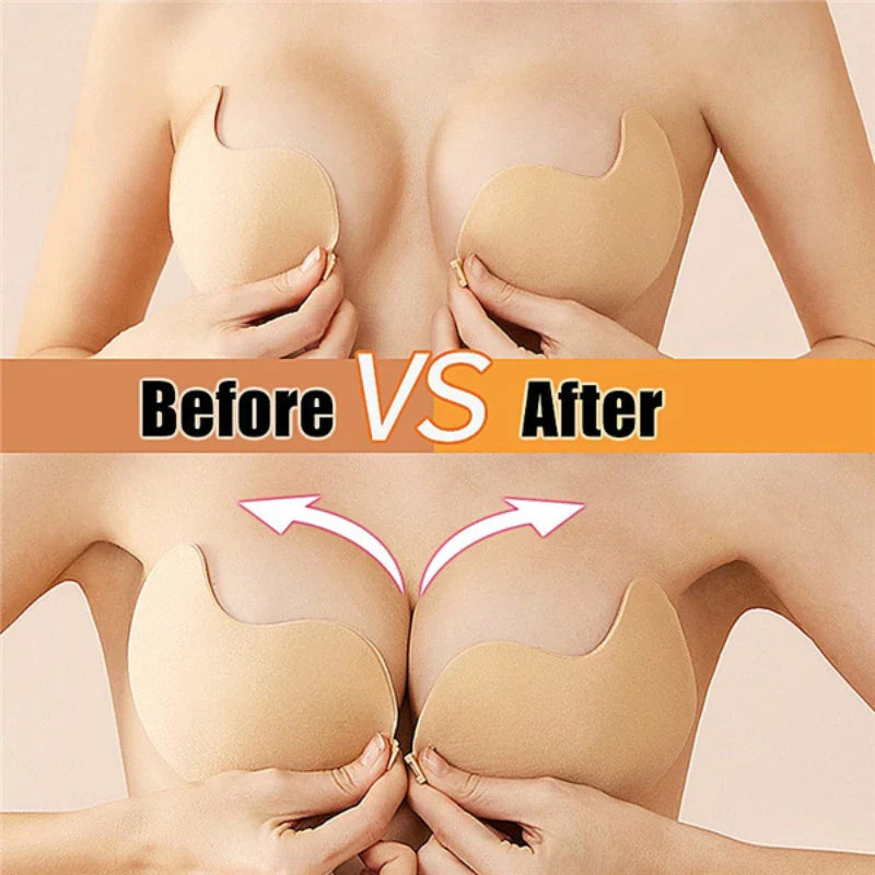 New Silicone Chest Stickers Lift Up Nude Bra Self Adhesive Bra Nude Invisible Push Up Cover Bra Pad Strapless Breast Petals