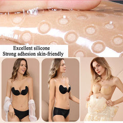 New Silicone Chest Stickers Lift Up Nude Bra Self Adhesive Bra Nude Invisible Push Up Cover Bra Pad Strapless Breast Petals
