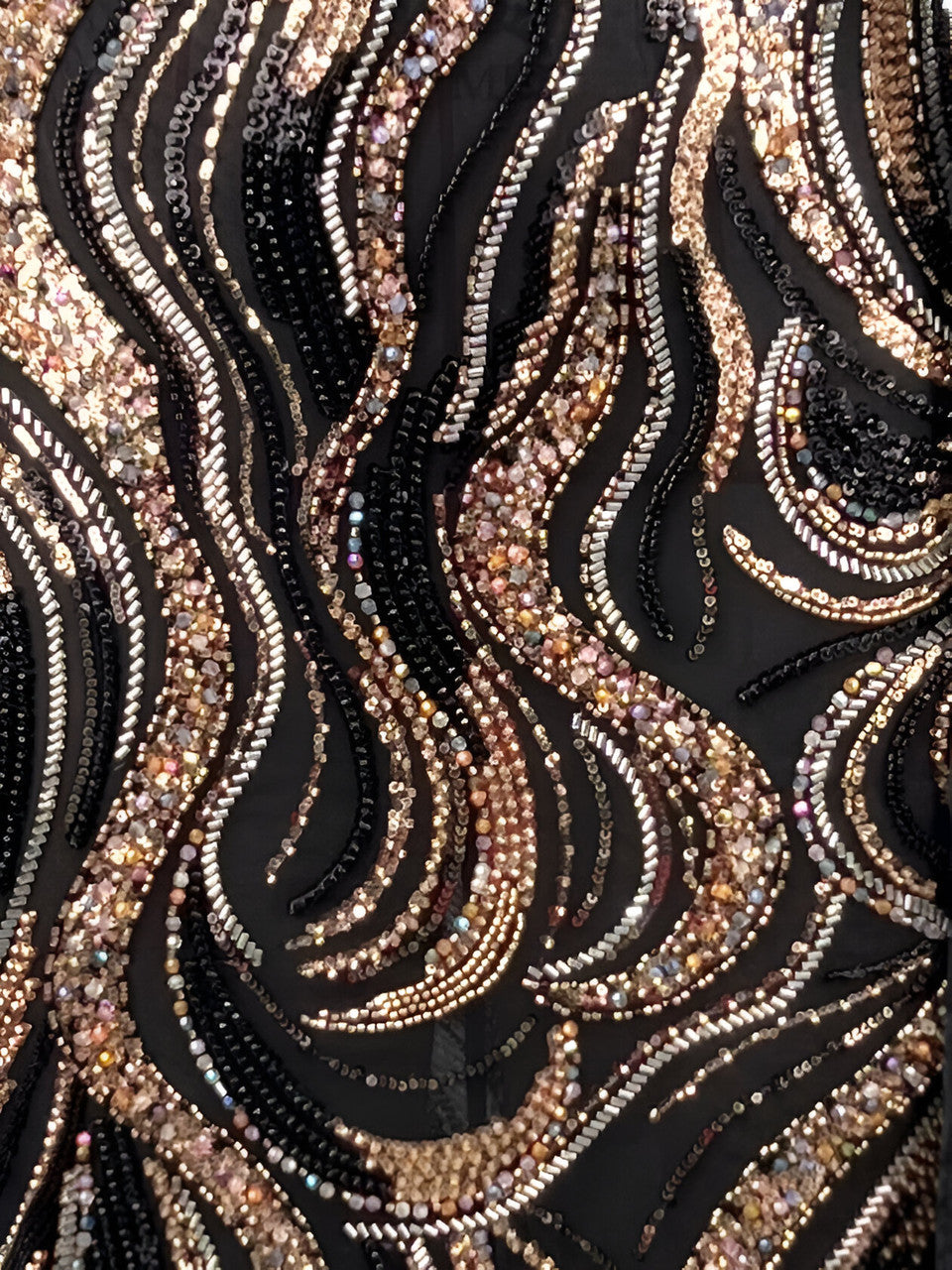 One Shoulder Sequin Maxi Dress Black Gold