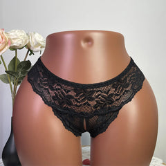 Open Crotch Panties Mesh Perspective Underwear Ladies Lace