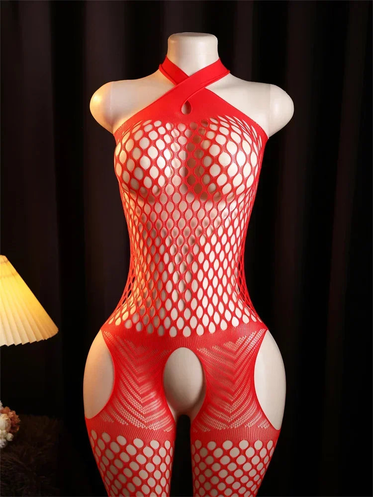 Open Crotch Teddy Erotic Lingerie Lingerie One Piece Bodysuit Porn Sleeveless Underwear Crotchless Bodystockings