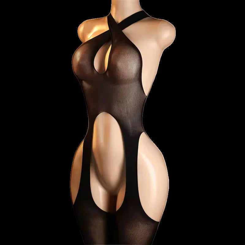 Open Crotch Teddy Erotic Lingerie Lingerie One Piece Bodysuit Porn Sleeveless Underwear Crotchless Bodystockings