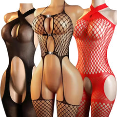Open Crotch Teddy Erotic Lingerie Lingerie One Piece Bodysuit Porn Sleeveless Underwear Crotchless Bodystockings