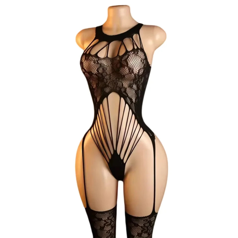 Open Crotch Teddy Erotic Lingerie Lingerie One Piece Bodysuit Porn Sleeveless Underwear Crotchless Bodystockings