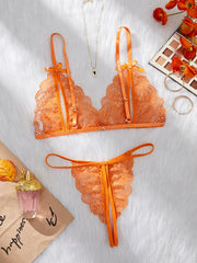 Orange Lace Contrast Set
