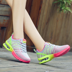 Mesh Lace-up Outdoor Elastic Jogging Air Cushion Sports Tennis Shoes
