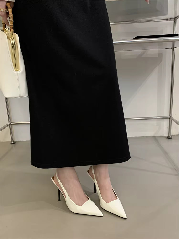 Elegant Patent Leather Ankle Strap Stiletto High Heel