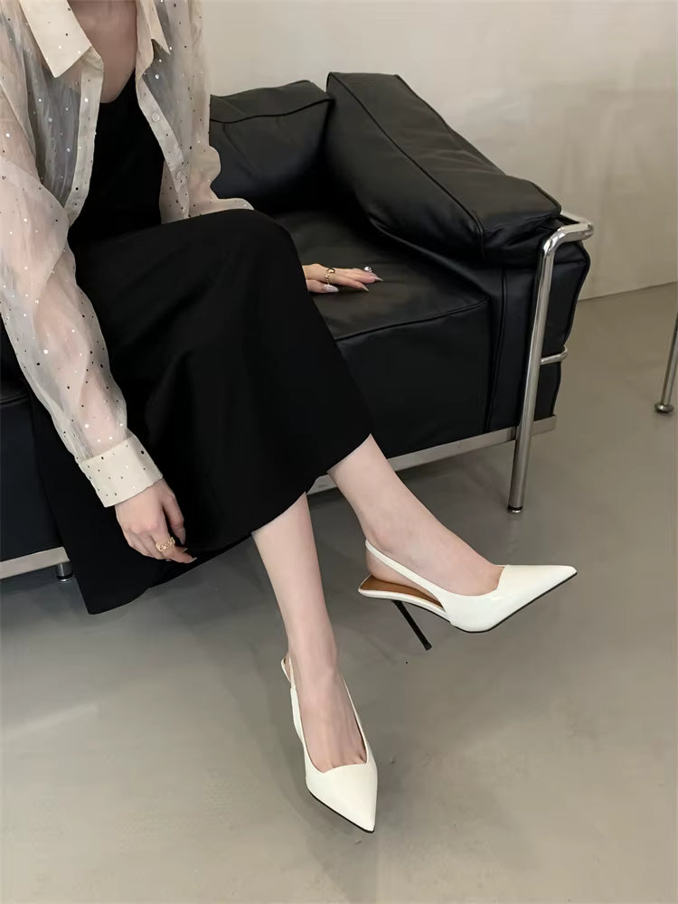 Elegant Patent Leather Ankle Strap Stiletto High Heel