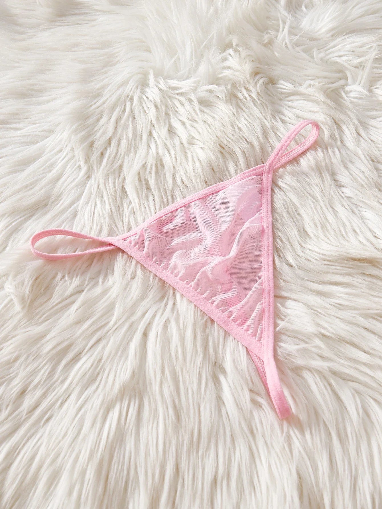Pink Lips Underwear Dress Lace Nightdress Sleepwear Soft Pajamas With Thongs
