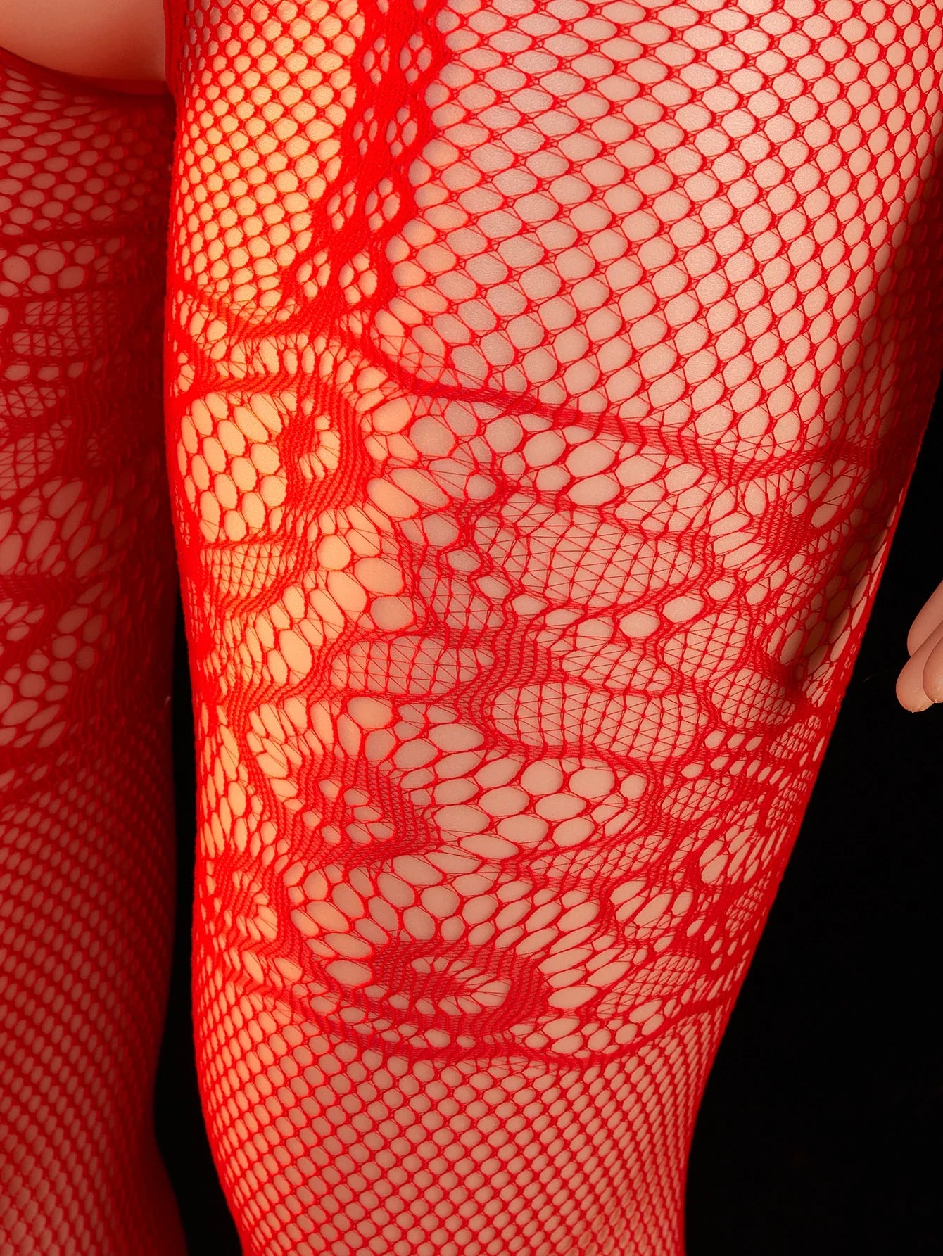 Plus Size Fishing Net Bodystockings Erotic Lingerie Crotchless Mesh Bodysuit Date Gift Desire Night Clothing