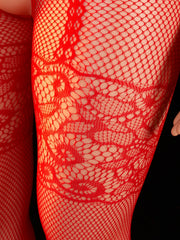 Plus Size Fishing Net Bodystockings Erotic Lingerie Crotchless Mesh Bodysuit Date Gift Desire Night Clothing