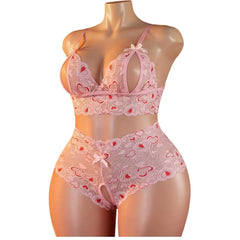 Plus Size Womens Open Cups Bra Lingerie Sheer Lace Erotic Underwear Crotchless Open Chest Teddies Bodysuit Outfits
