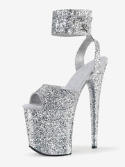Pole Dance Shoes High Heel Sandals Peep Toe Stiletto Stripper Shoes