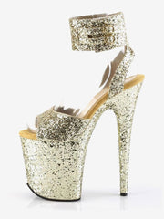 Pole Dance Shoes High Heel Sandals Peep Toe Stiletto Stripper Shoes