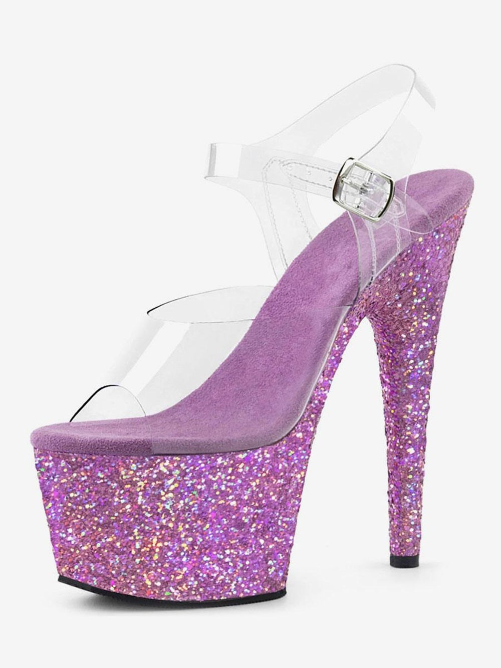 Pole Dance Shoes Women Sandals Leather Peep Toe Platform Sandals Stripper Shoes
