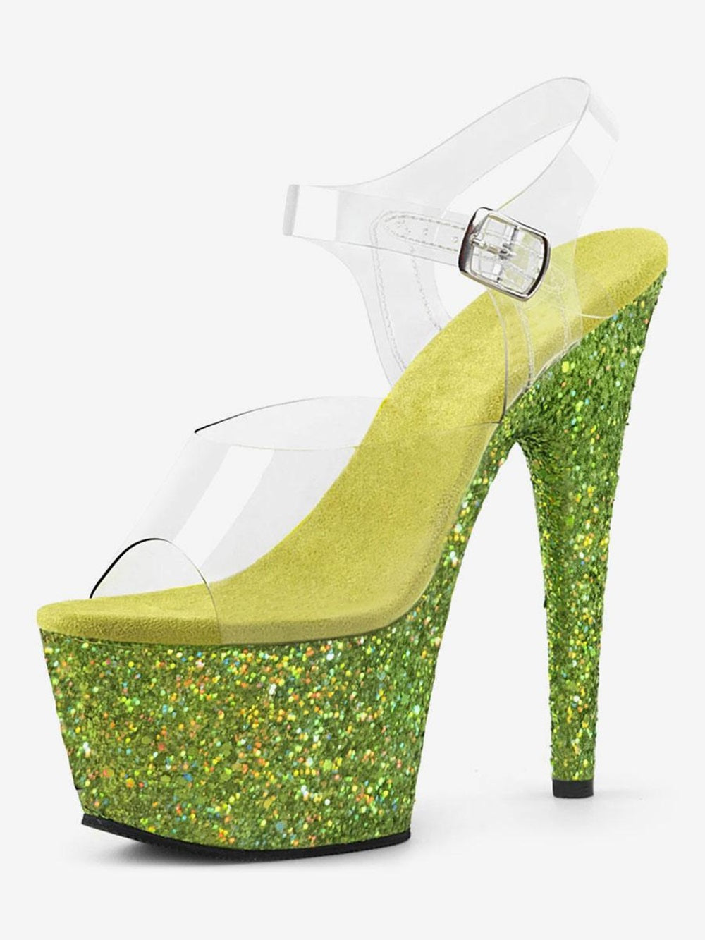 Pole Dance Shoes Women Sandals Leather Peep Toe Platform Sandals Stripper Shoes