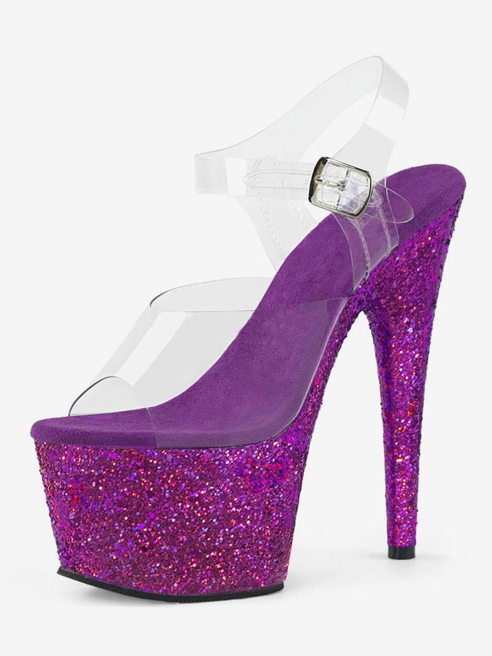 Pole Dance Shoes Women Sandals Leather Peep Toe Platform Sandals Stripper Shoes