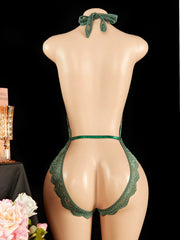 Porn Woman Naughty Crotchless Bodysuit Teddy Outfit Fit Night Calling Desire Lingerie Big Backless Deep V Seductive