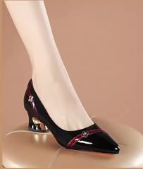 Professional Shallow Mouth Comfortable Pointed Thick Heel