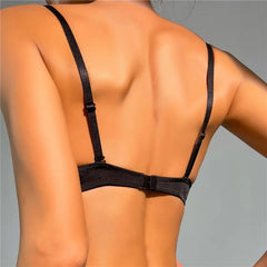 Push Up Bras Backless Bra Low Cut Gather Brassiere Open Back Wedding Underwear Invisible Seamless Deep V Lingerie