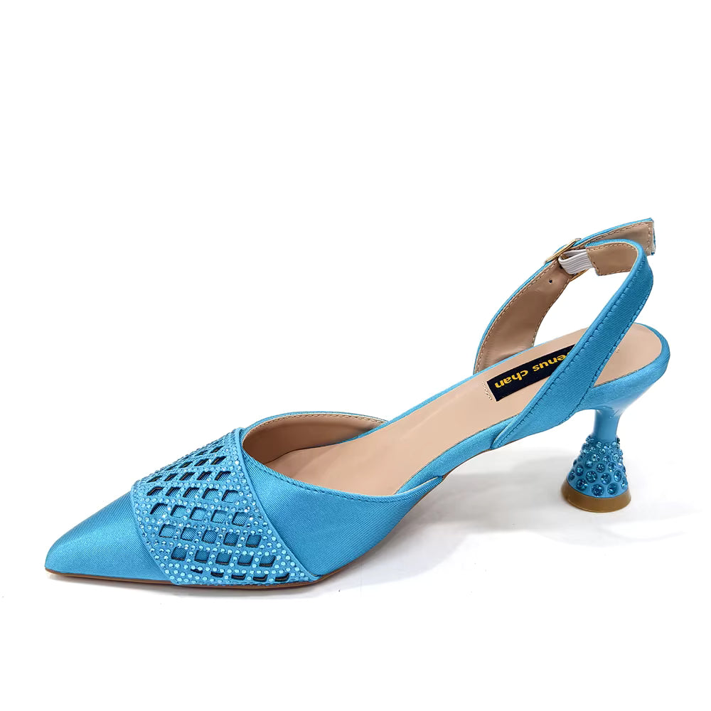 Rhinestone-Embellished Party High Heels for Special Occasions Shoes With Matching Handbag