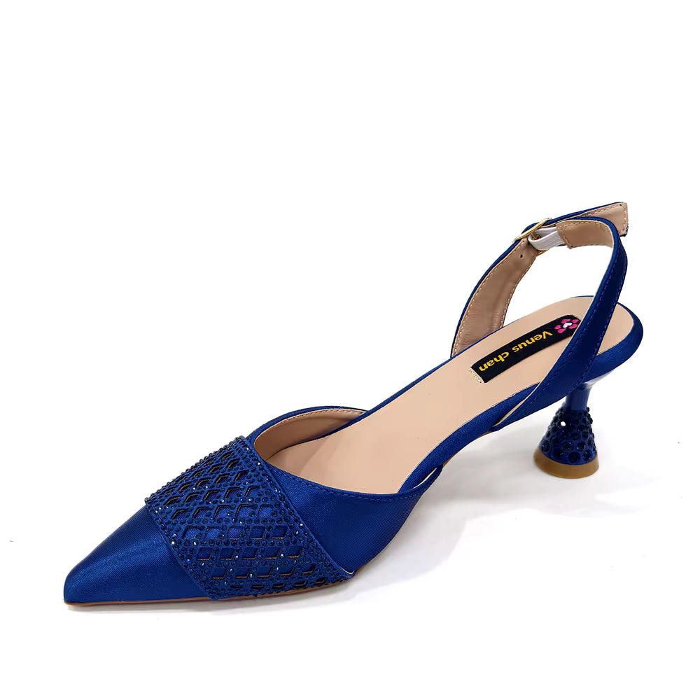 Rhinestone-Embellished Party High Heels for Special Occasions Shoes With Matching Handbag