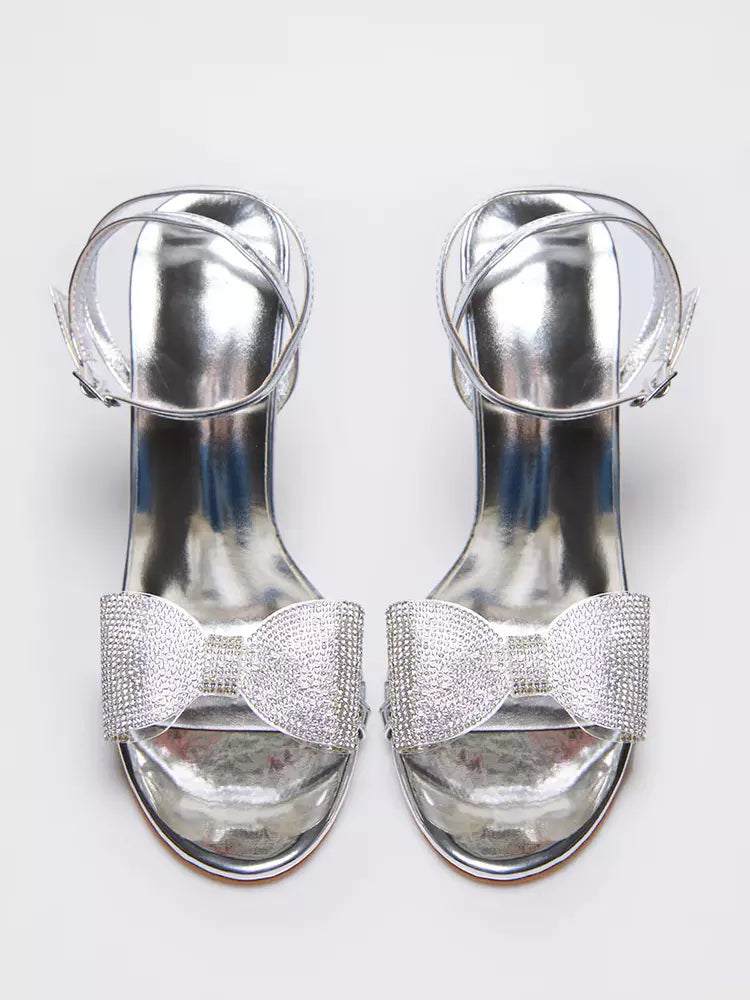Rhinestones Ankle Strap Stiletto High Heel