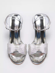 Rhinestones Ankle Strap Stiletto High Heel