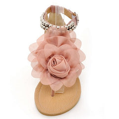 Bead and Rose   Embellished Sandals