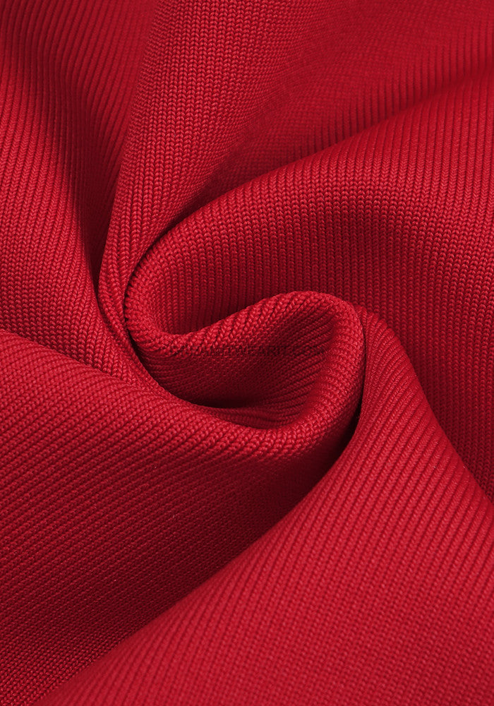 Rose Detail Maxi Skirt Red