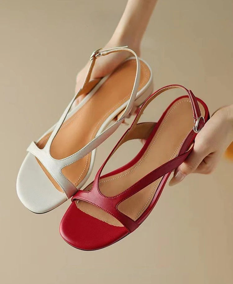 Rubber Roman Style Premium Designer For Office Work Heel Sabot Flat Sandals