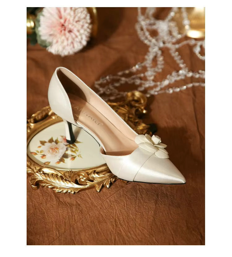 Pointy High Heels Fashion French Temperament Bridesmaid Shoes  Pumps