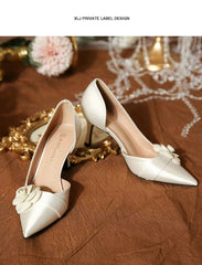Pointy High Heels Fashion French Temperament Bridesmaid Shoes  Pumps