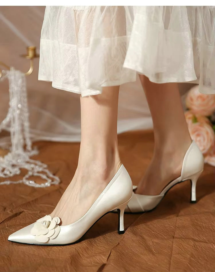 Pointy High Heels Fashion French Temperament Bridesmaid Shoes  Pumps