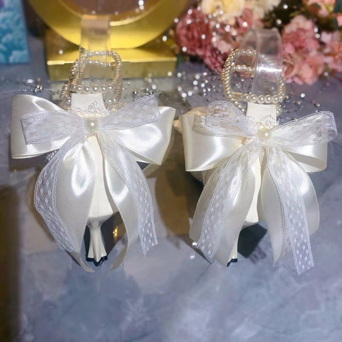 Luxury Designer Mary Jane Elegant Heeled  Bridal Shoes