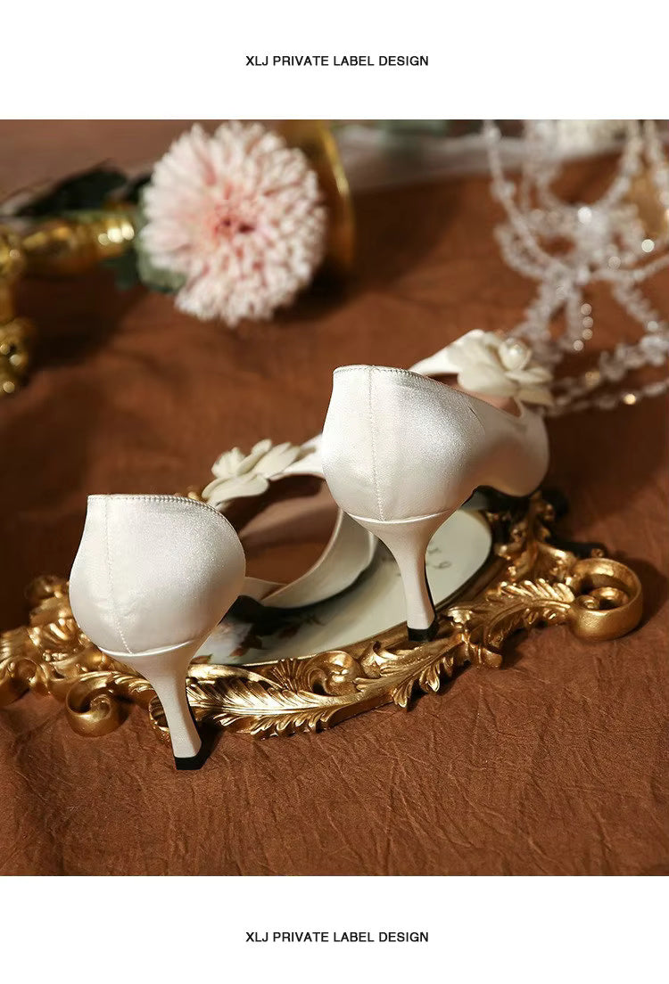 Pointy High Heels Fashion French Temperament Bridesmaid Shoes  Pumps
