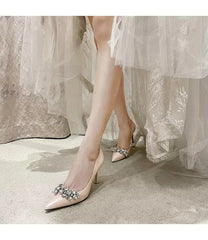 Crystal Satin Fashion High Heels Bridal shoes Stilettos