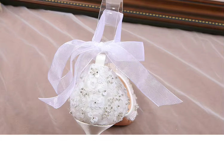 Pointy Thin Heel Lace Hollow Bun Strap Fashion Mesh High Heels Bride Shoes Sandals